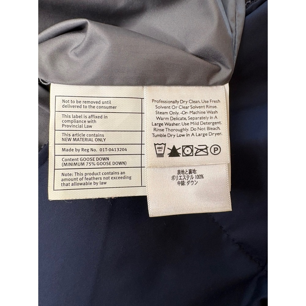 Vintage Eddie Bauer Men's XLT Premium Goose Down Puffer Vest Navy Blue Gorpcore - Picture 7 of 10